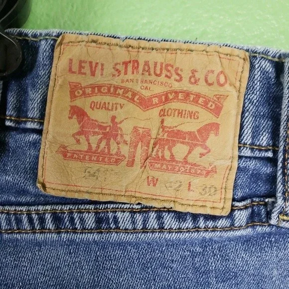 Levi's Men's Plus Size High Rise 541 Denim Cotton Jeans Size 42X30 - Picture 7 of 11